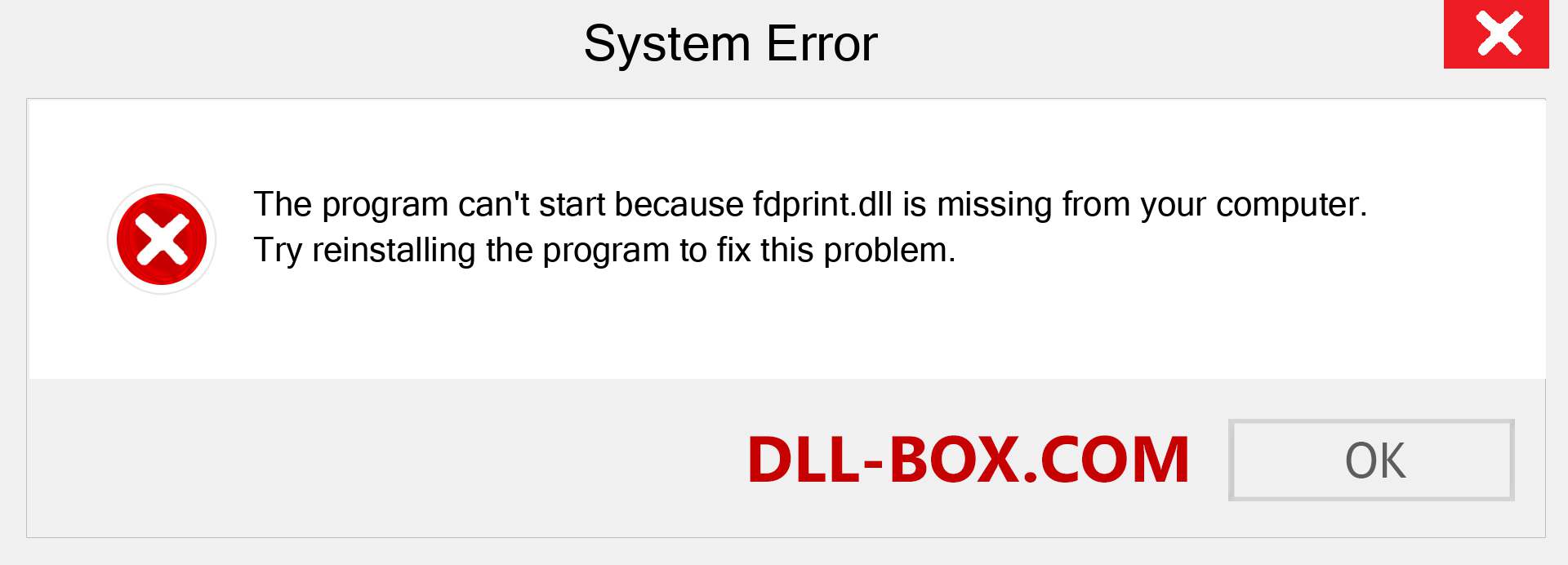  fdprint.dll file is missing?. Download for Windows 7, 8, 10 - Fix  fdprint dll Missing Error on Windows, photos, images